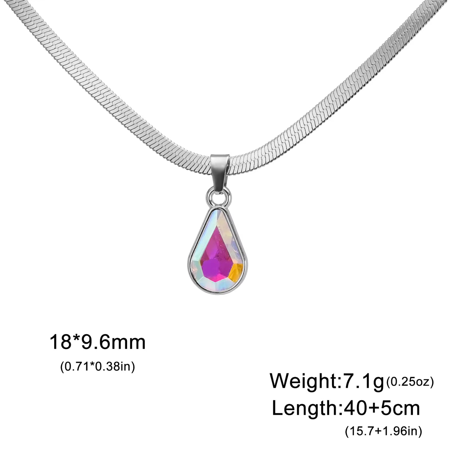 Crystal Water Drop Necklace