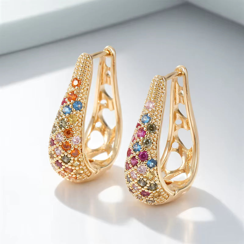 Elegant Crystal Stone, Vintage Gold
