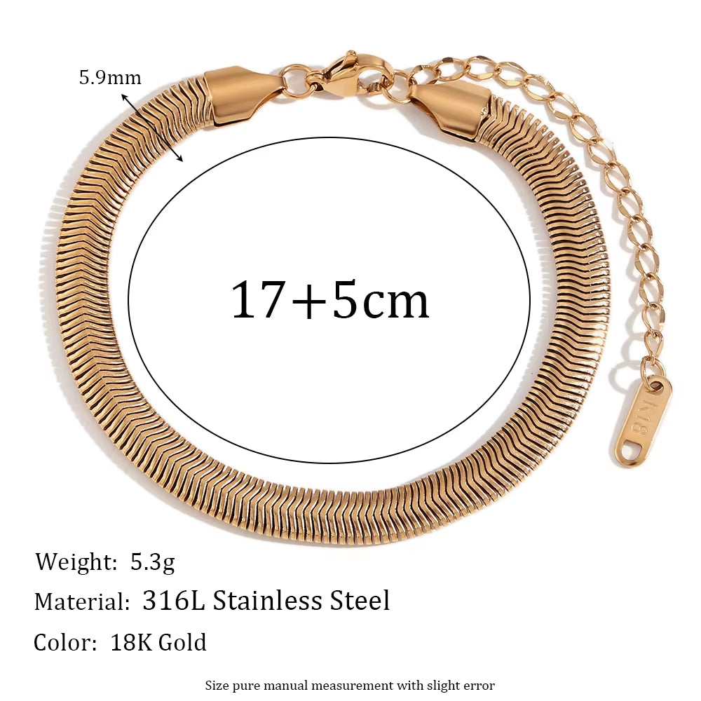 Double Sided Shell Heart Snake Chain Three Layer Bead Half Sunflower 316L Stainless Steel 18K Gold Plated Bracelet