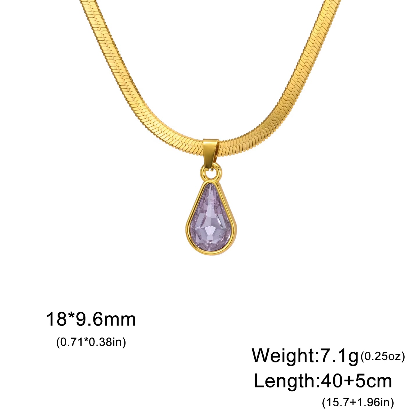Crystal Water Drop Necklace