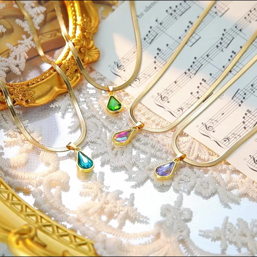 Crystal Water Drop Necklace