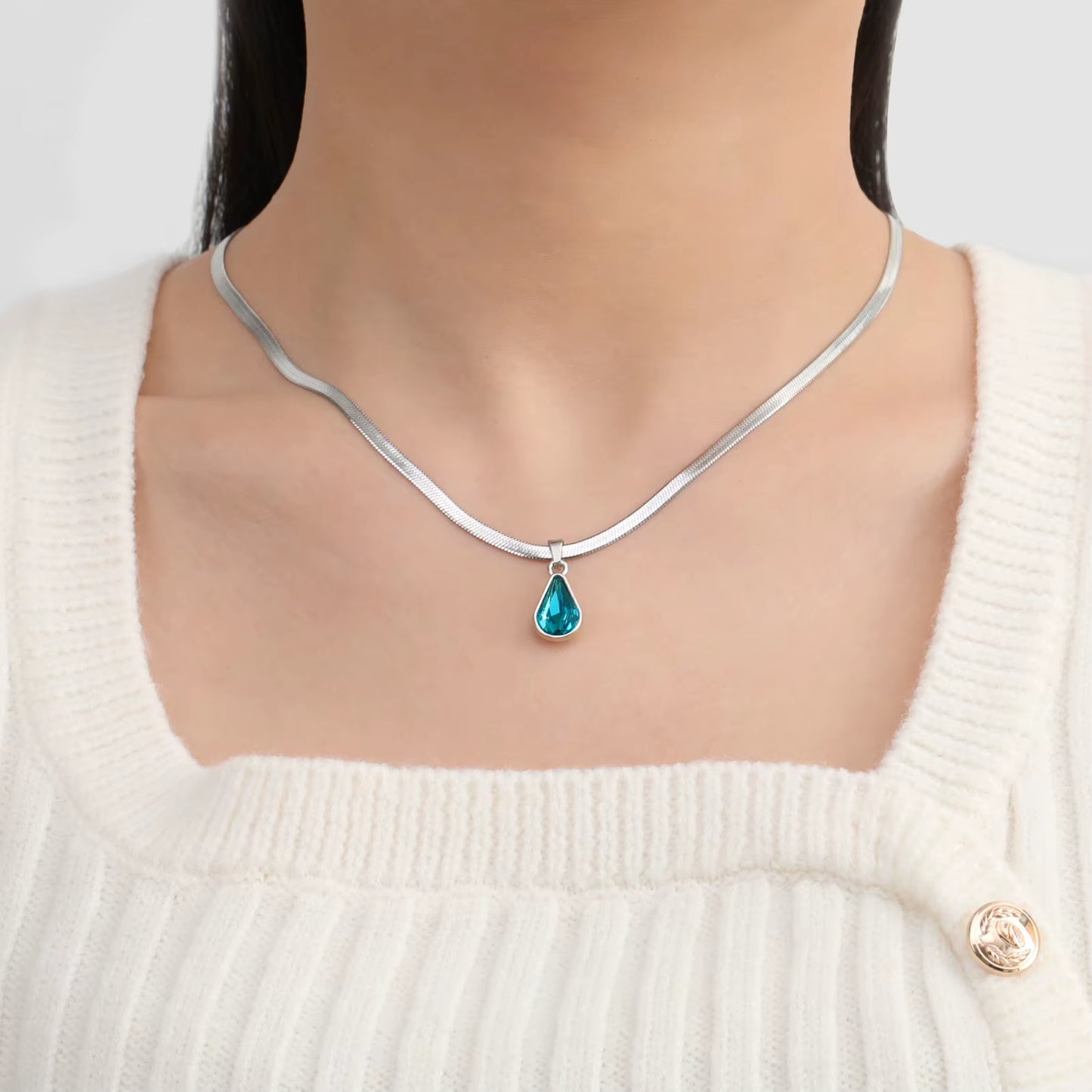Crystal Water Drop Necklace