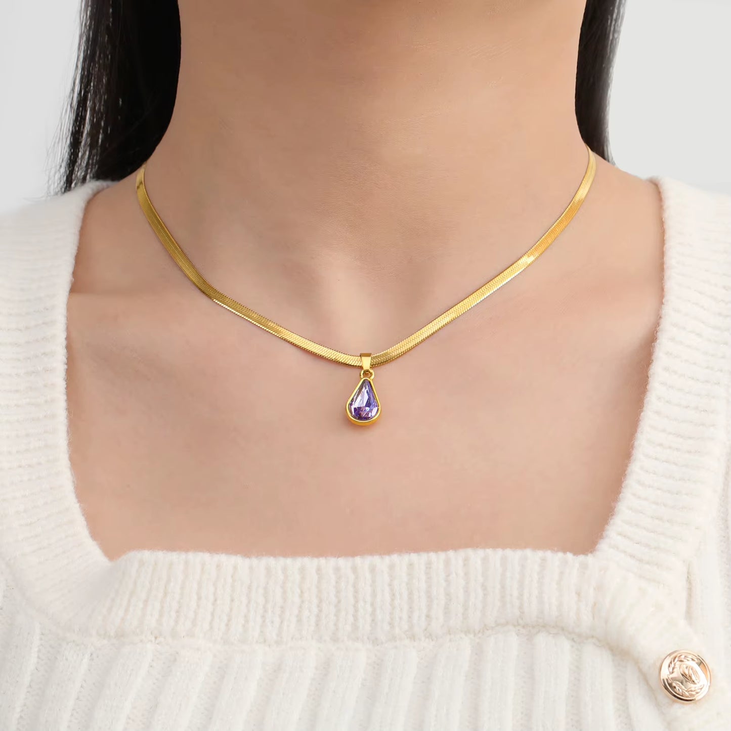 Crystal Water Drop Necklace
