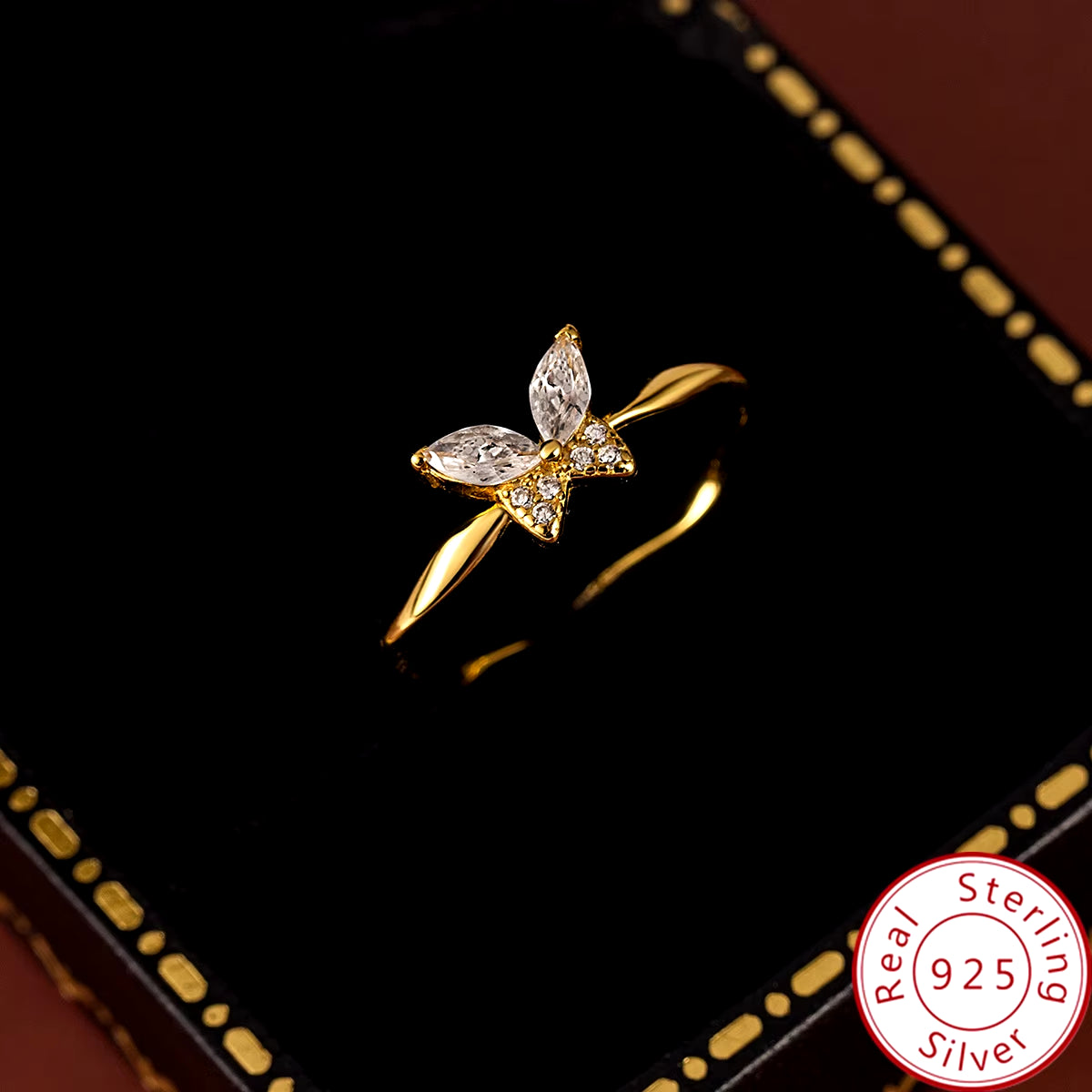 18K Gold Plating Butterfly Ring