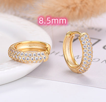 Gold Semi-Glossy Round Ear Cuffs