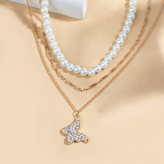 Exquisite Butterfly Multi-Layer Pearl