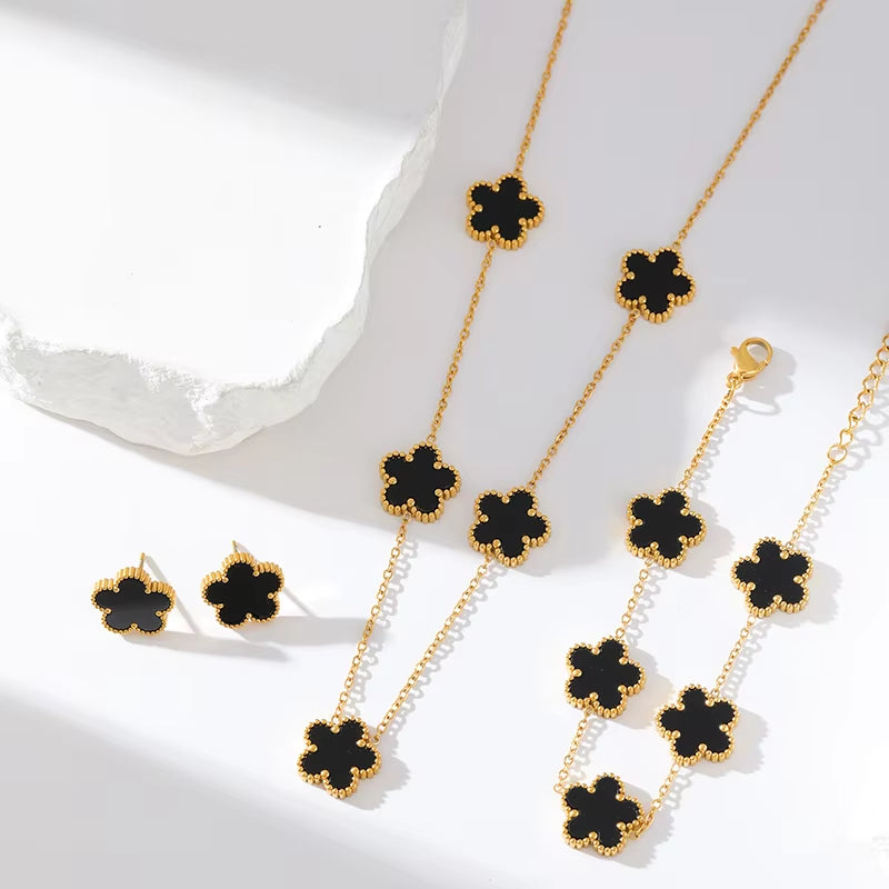 Five Leaf Clover Flower Set 