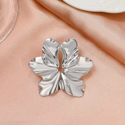 French Irregular Petal Stud Earrings for Women