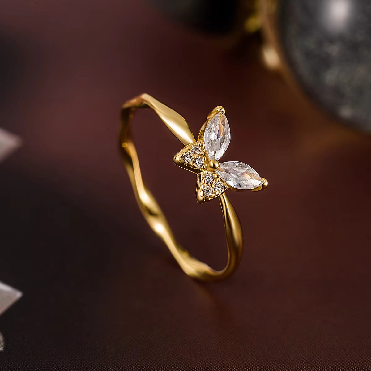 18K Gold Plating Butterfly Ring