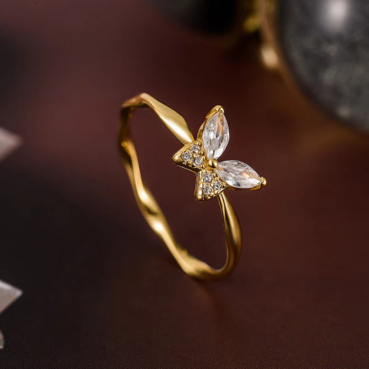 18K Gold Plating Butterfly Ring