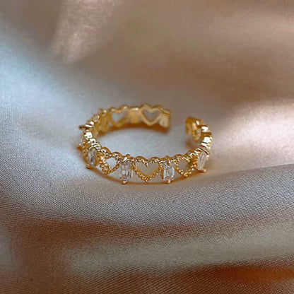 Light Luxury Gold Plated Ring 