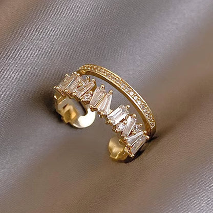 Light Luxury Gold Plated Ring 